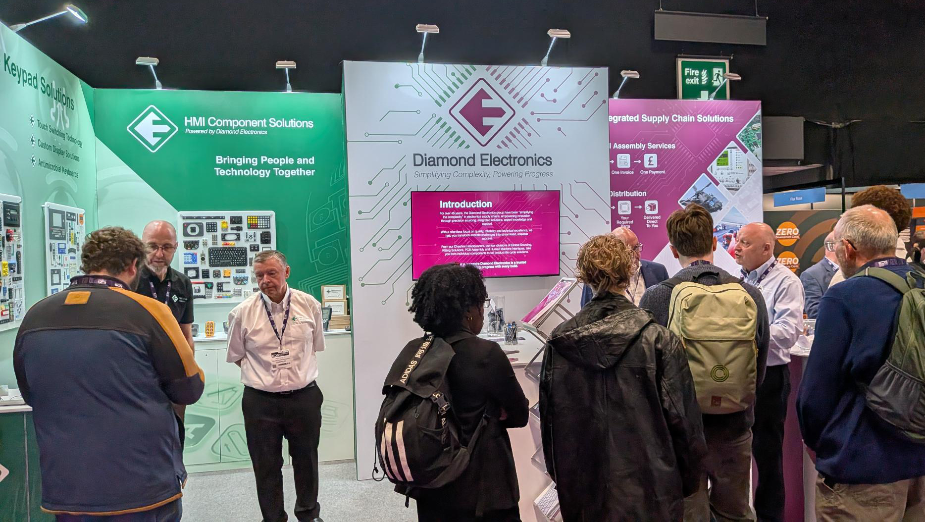 Diamond Electronics' EDS stand looking very busy